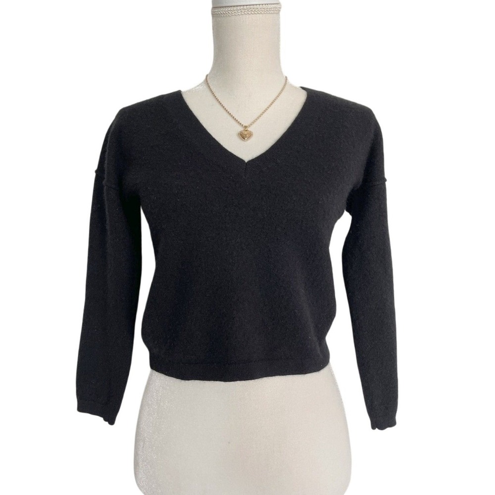 J Brand XS/S 3/4 Sleeve 100% Cashmere Knit Pullover Sweater Classic Soft Girl